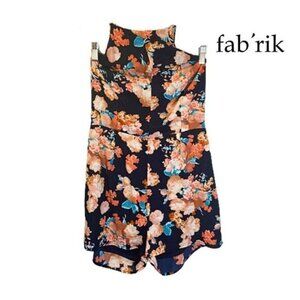 Women's‎ Rompers Summer Floral Halter Neck Sleeveless Romper Shorts Jumpsuit